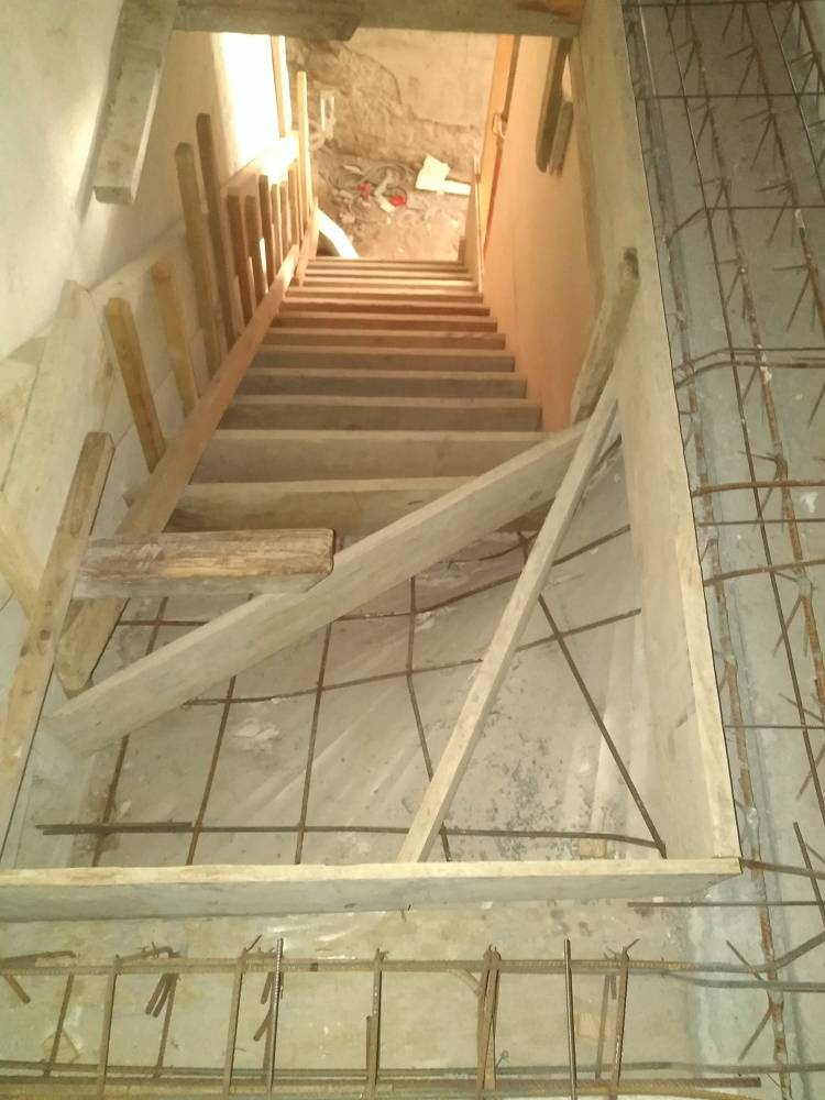 escalier travaux